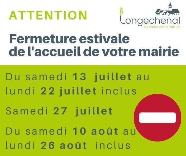 fermeture été 2024